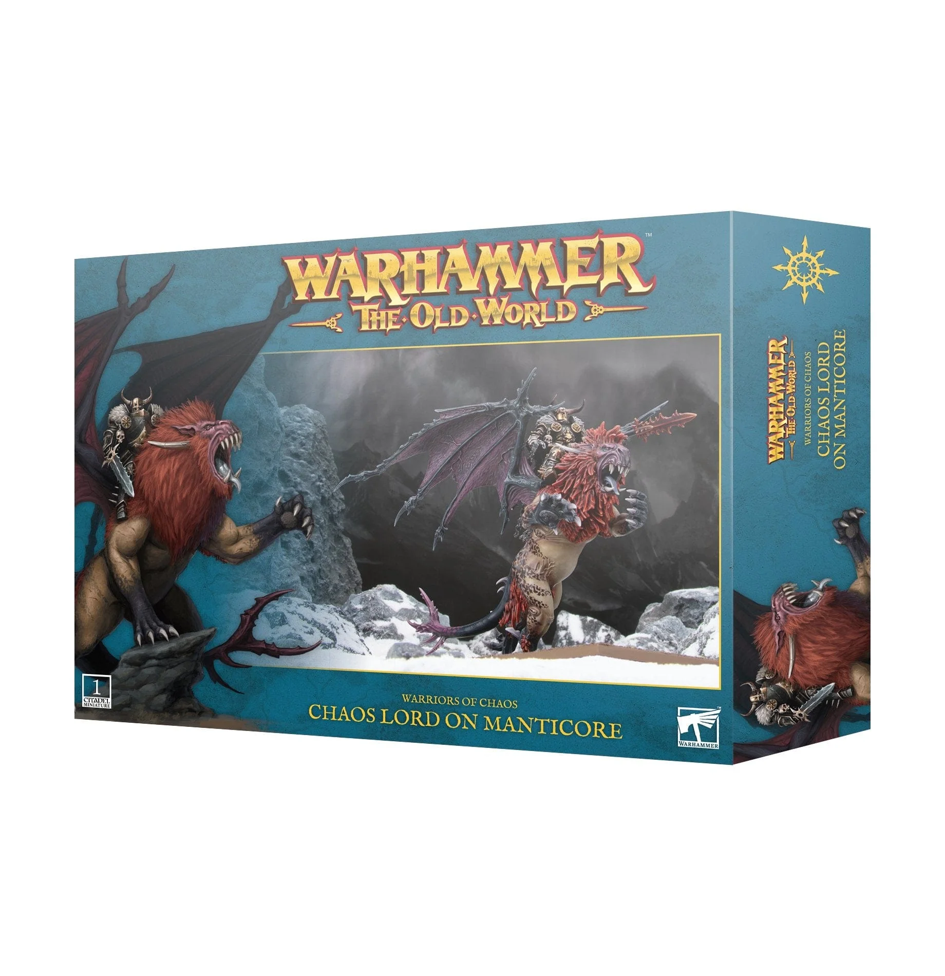 The Old World Warriors of Chaos Lord on Manticore