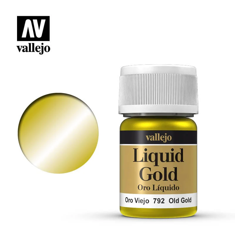 Vallejo Alcohol Based Metallics Liquid Old Gold 35ml