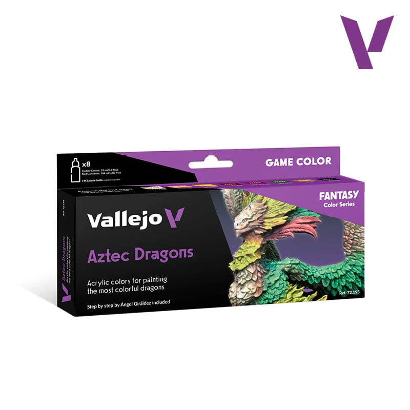 Vallejo Game Color Paint Set - Aztec Dragons (8 colors)