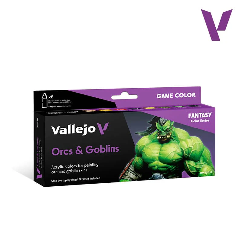 Vallejo Game Color Paint Set - Orcs & Goblins (8 colors)