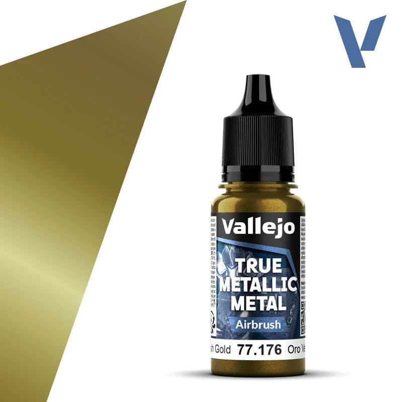 Vallejo True Metallic Metal 18ml - Airbrush Greenish Gold