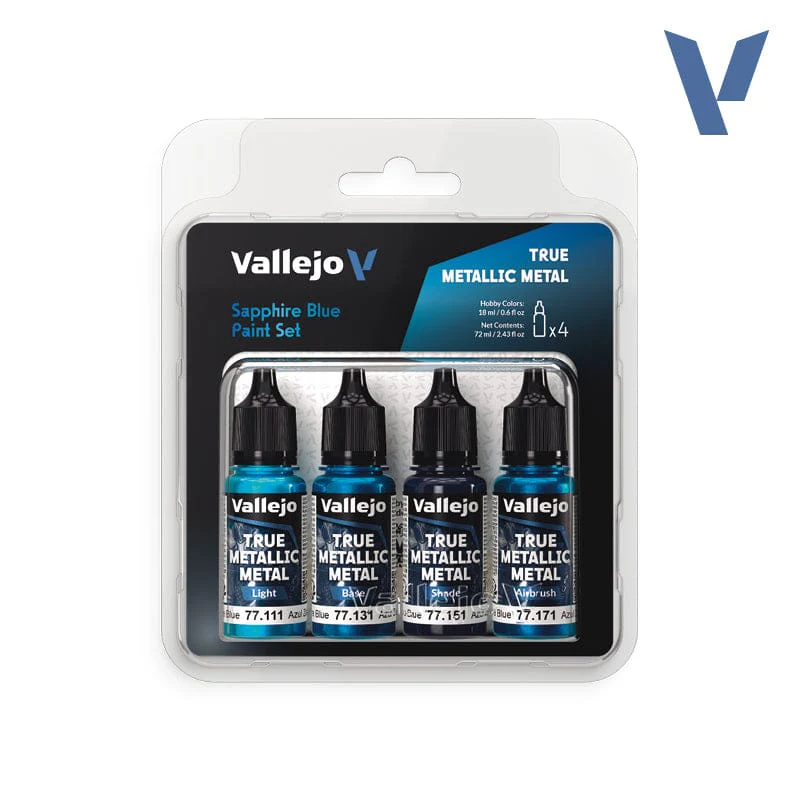 Vallejo True Metallic Metal Set - Saphirre Blue